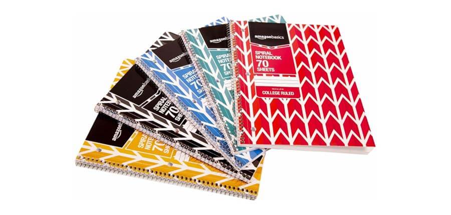Amazon Basics Classic Spiral Notebooks