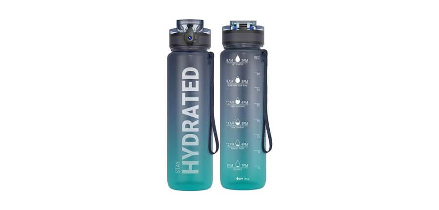 Sahara Sailor 32oz Motivational Water Bottle with Time Marker